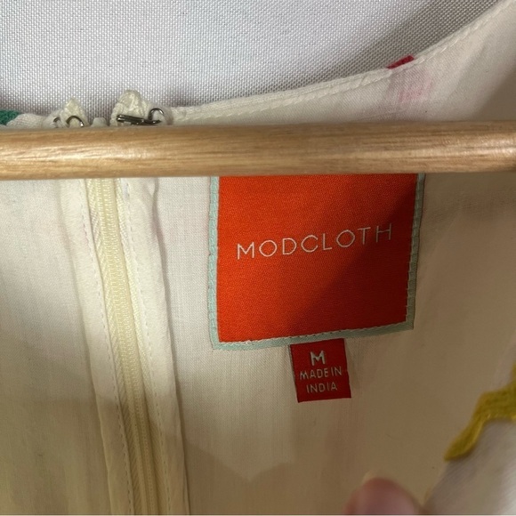 Modcloth Perky Personality Ric Rac Plaid Fit & Flare Mini Dress M - Picture 6 of 6